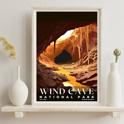 Wind Cave National Park Poster, Travel Art, Office Poster, Home Decor | S3 - image6